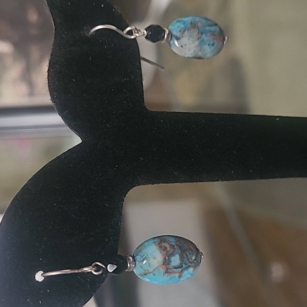Blue "Jasper" Earrings